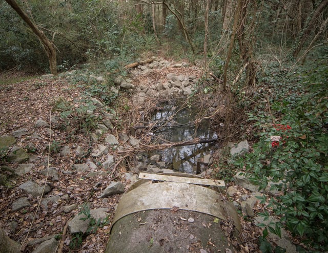 Outfall point before