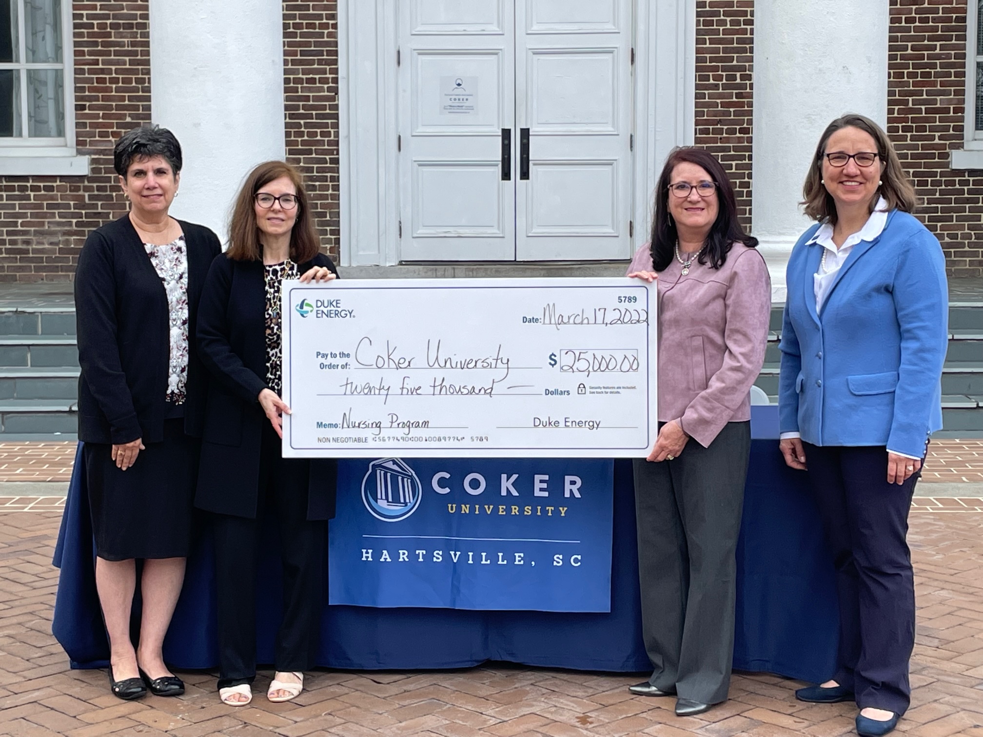 Duke Energy Supports Coker University with Grant for Scholarships for Aspiring Nurses